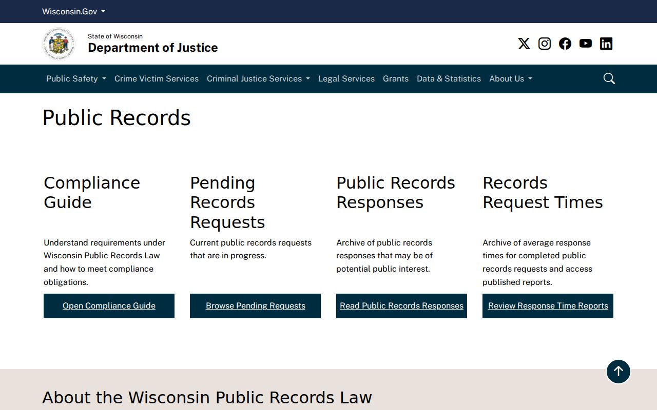 Sawyer County criminal records guidance under Wisconsin public records law